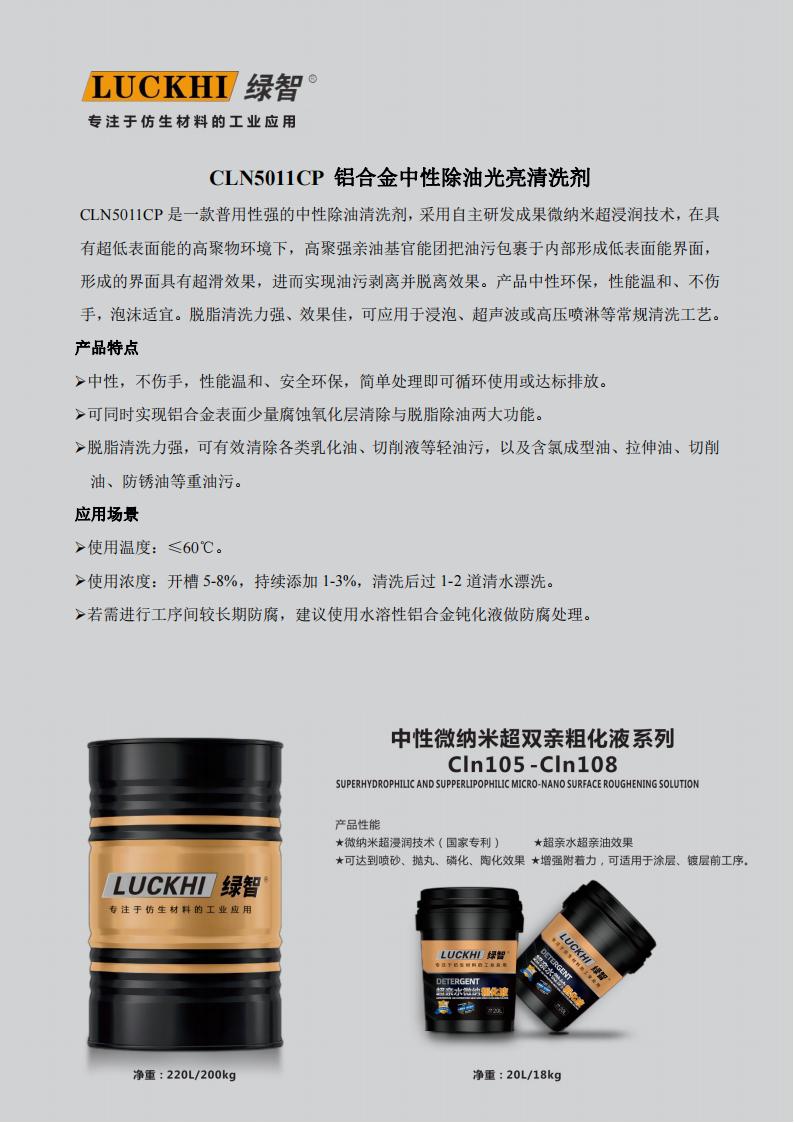 CLN5011CP Neutral Degreasing and Brightening Cleaner